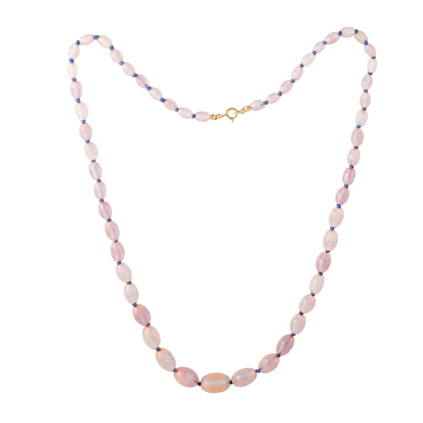 Victorian Saphiret Oval Bead Necklace with Gold Clasp | c.1890s - image 2