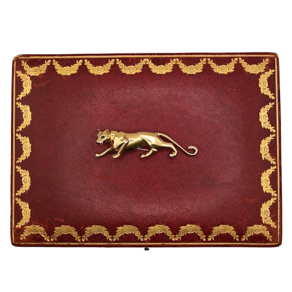 Vintage Cartier Panthère 18ct Gold Brooch with Emerald Eyes | 1980s - image 3