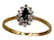 9 ct. sapphire and diamond vintage cluster ring - image 3