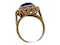 Black opal and diamond Victorian ring - image 2