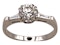 Diamond solitaire ring with diamond baguettes shoulders - image 4