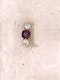 Natural red spinel and two diamonds three stone ring - image 4
