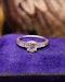 Downstairs at Grays: A very fine 18 ct White Gold Diamond  Solitaire Ring, 0.66 Carats Approximately, with shoulder settings of 0.18 Carats (stamped) of Modified Step Cut Diamonds.  Preowned - image 4