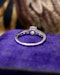 Downstairs at Grays: A very fine 18 ct White Gold Diamond  Solitaire Ring, 0.66 Carats Approximately, with shoulder settings of 0.18 Carats (stamped) of Modified Step Cut Diamonds.  Preowned - image 5
