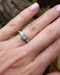 Downstairs at Grays: A very fine 18 ct White Gold Diamond  Solitaire Ring, 0.66 Carats Approximately, with shoulder settings of 0.18 Carats (stamped) of Modified Step Cut Diamonds.  Preowned - image 3