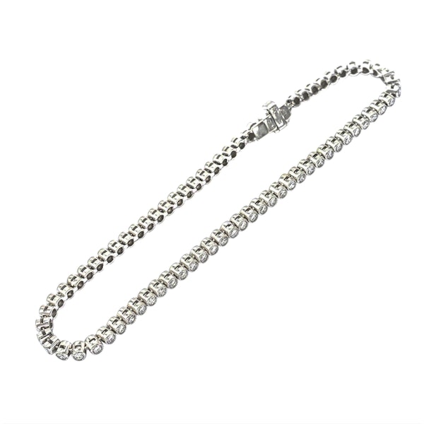 Diamond and Platinum Line Bracelet, 1.85 Carats - image 5