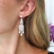 Art Deco Diamond and Platinum Drop Earrings, Circa 1920, 7.00 Carats - image 2