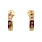 Vintage Ruby, Diamond and Gold Channel Set Earrings, 1995 - image 3