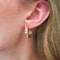 Vintage Ruby, Diamond and Gold Channel Set Earrings, 1995 - image 5