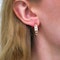 Vintage Ruby, Diamond and Gold Channel Set Earrings, 1995 - image 4