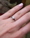 Downstairs at Grays: A  very fine 14 ct White Gold  (marked) Diamond Solitaire Ring, centrally "Rub Over Set" with one "Old Round Cut" Diamond of approximately 0.30 Carats. Circa 1960 - image 3