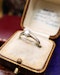 Downstairs at Grays: A  very fine 14 ct White Gold  (marked) Diamond Solitaire Ring, centrally "Rub Over Set" with one "Old Round Cut" Diamond of approximately 0.30 Carats. Circa 1960 - image 2
