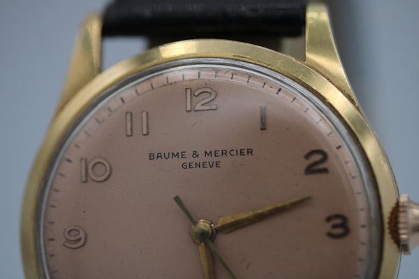 Baume and Mercier Vintage 18ct Gold Pink Dial Fully Serviced Upon Sale - image 8