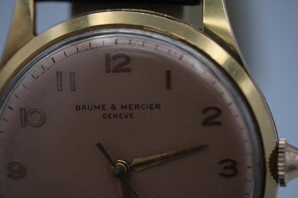 Baume and Mercier Vintage 18ct Gold Pink Dial Fully Serviced Upon Sale - image 11