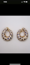 Lovely Cartier Style Diamond Sapphire 18ct gold Earrings, Deco&Vintage,stand 324 - image 4