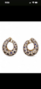 Lovely Cartier Style Diamond Sapphire 18ct gold Earrings, Deco&Vintage,stand 324 - image 3