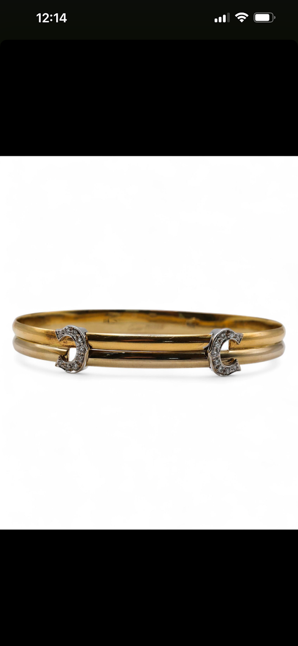 Cartier Diamond Two Tone Gold Bracelet at Deco&Vintage Ltd - image 4