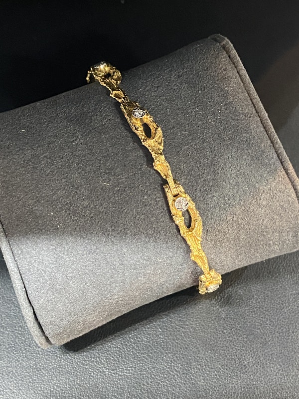 Bjorn Weckstrom Gold & Diamond Bracelet - image 2