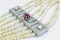 Natural pearl & Burma ruby necklace - image 3