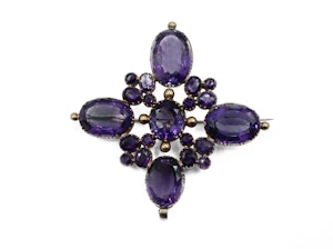 Russian Amethyst Cross Pendant
