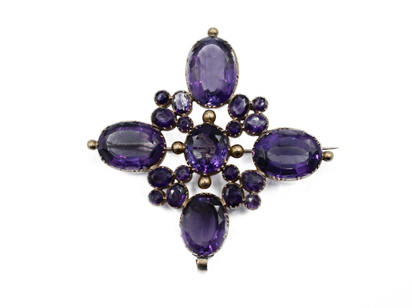 Russian Amethyst Cross Pendant - image 2