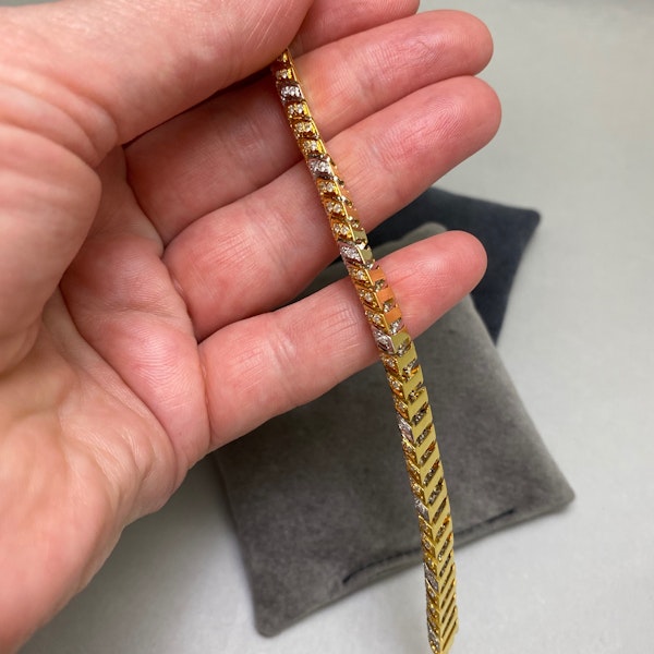 Diamond Bracelet in 18ct Yellow/White Gold date circa 1970, SHAPIRO & Co since1979 - image 5