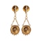 Antique 18ct Gold, Enamel & Pearl, Night & Day Drop Earrings | Italian 1880s - image 2
