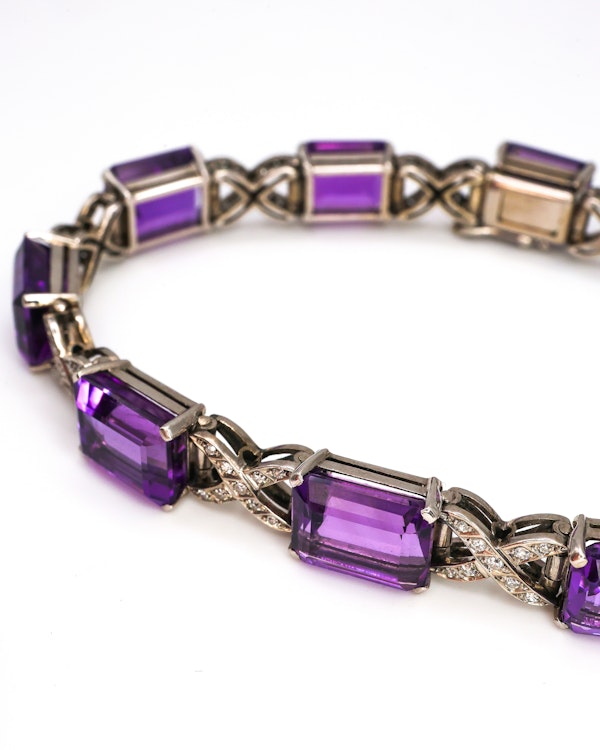 Amethyst and diamond bracelet - image 3