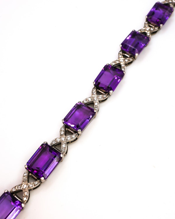 Amethyst and diamond bracelet - image 2