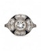 French sapphire diamond target ring - image 3