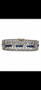 Beautiful Art Deco Diamond Sapphire Platinum Bracelet at Deco&Vintage Ltd - image 4