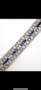 Beautiful Art Deco Diamond Sapphire Platinum Bracelet at Deco&Vintage Ltd - image 3