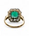 Beautiful 2.09ct Colombian Emerald Diamond French Ring at Deco&Vintage Ltd - image 4