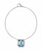 French platinum aquamarine and diamond necklace - image 3