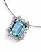 French platinum aquamarine and diamond necklace - image 4