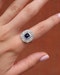 Edwardian sapphire and diamond platinum ring - image 3