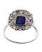 Edwardian sapphire and diamond platinum ring - image 2