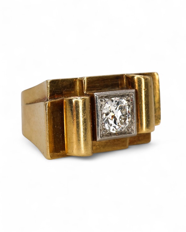 Lovely Art Deco Diamond 18ct Gold Ring at Deco&Vintage Ltd - image 3