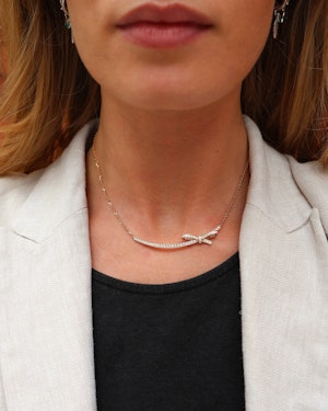Chanel Ruban Rose gold necklace