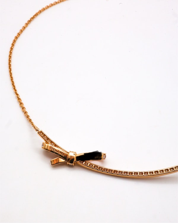 Chanel Ruban Rose gold necklace - image 4