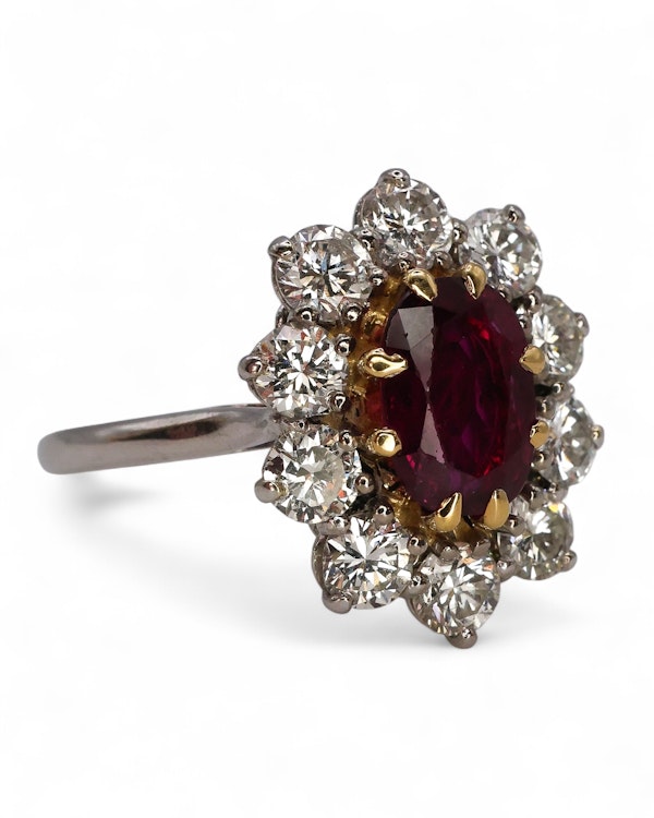 Lovely Ruby Diamond French Ring at Deco&Vintage Ltd - image 2