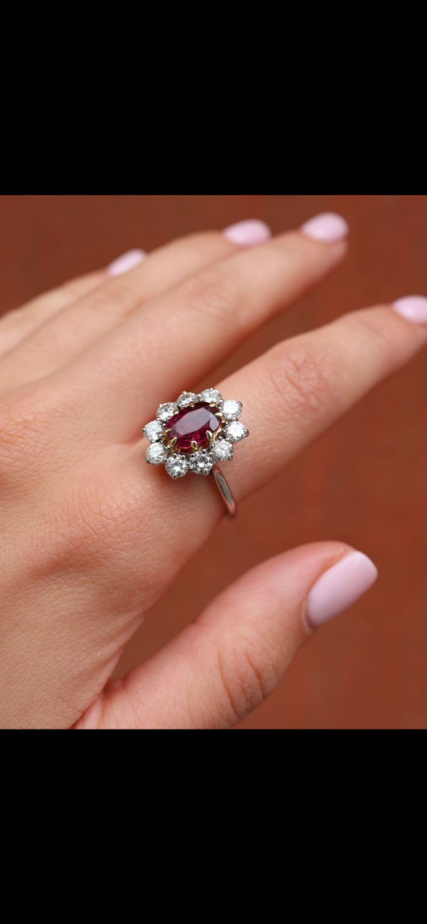 Lovely Ruby Diamond French Ring at Deco&Vintage Ltd - image 1