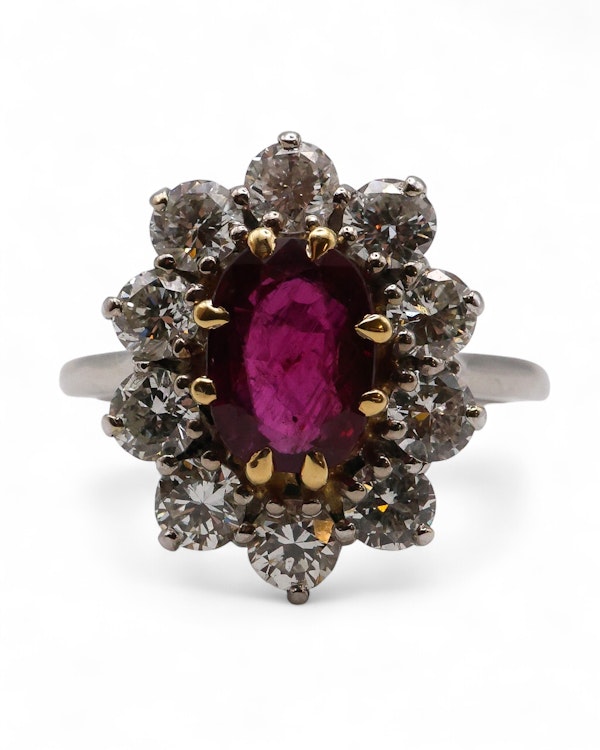 Lovely Ruby Diamond French Ring at Deco&Vintage Ltd - image 3