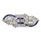 Art Deco Tiffany & Co. Sapphire Diamond and Platinum Double Clip Brooch, Circa 1930 - image 1