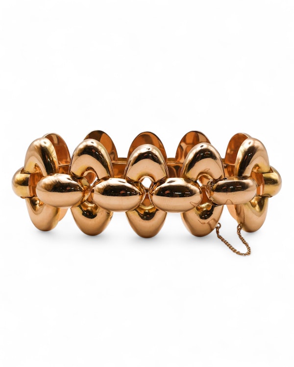 Lovely and Chic 18ct Gold French Bracelet at Deco&Vintage Ltd - image 2