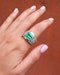 4.8ct Colombian Emerald Diamond Ring at Deco&Vintage Ltd - image 1