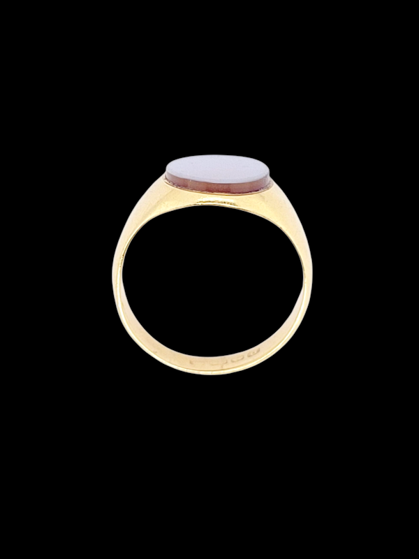 Banded agate signet ring SKU: 8402 DBGEMS - image 3