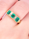 Emerald and diamond carved half hoop ring SKU: 8401 DBGEMS - image 2