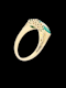 Emerald and diamond carved half hoop ring SKU: 8401 DBGEMS - image 4
