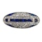 Art Deco Sapphire Diamond and Platinum Brooch, Circa 1930 - image 2